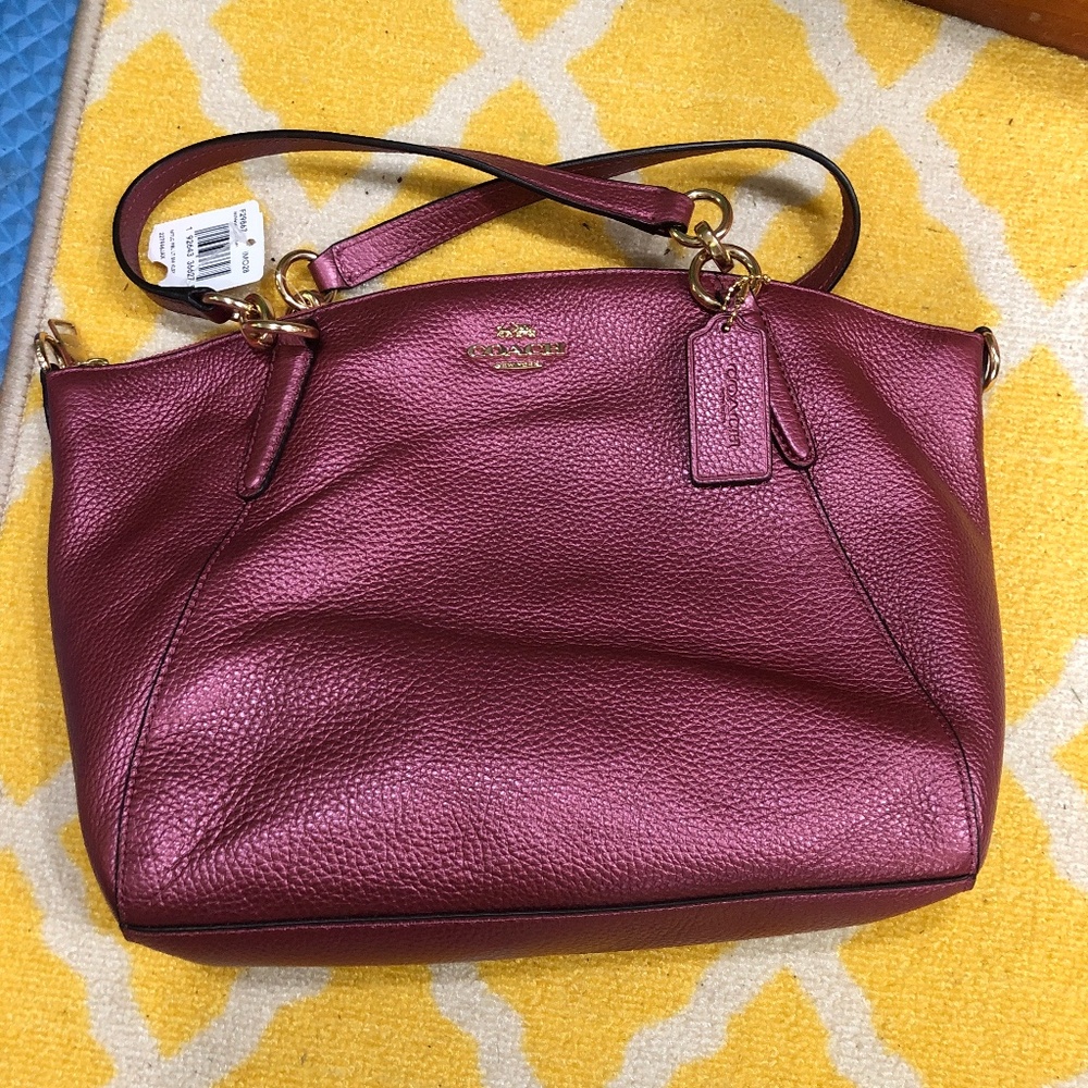 Metallic Pink coach purse